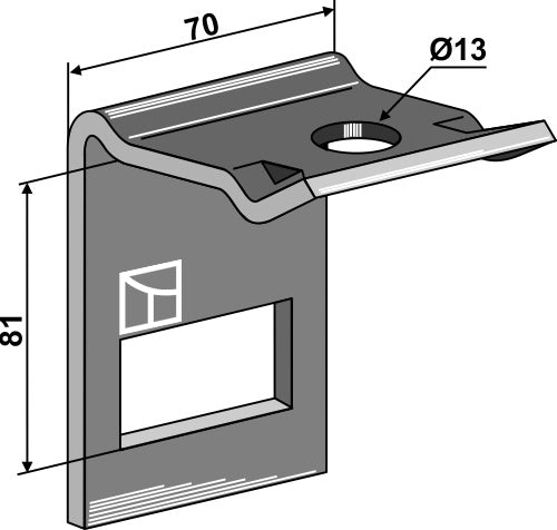 Klemme for tind 40x12