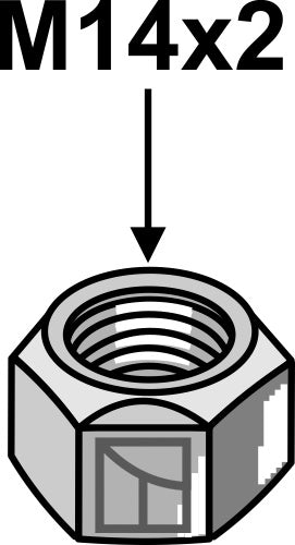 Selvlåsende mutter M14