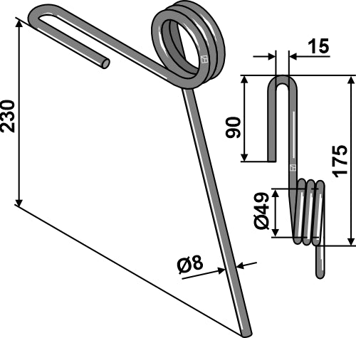 Følgende tind Ø12 mm