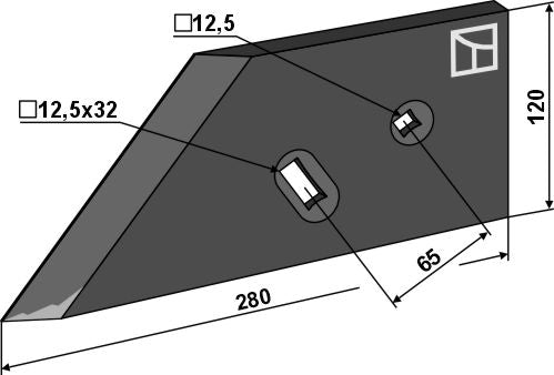 Sideskjær - høyre modell