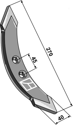 Kultivatorskjær 270 mm