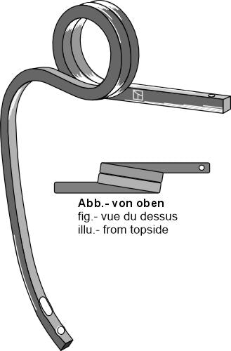 Dobbel spiralfjær, høyre