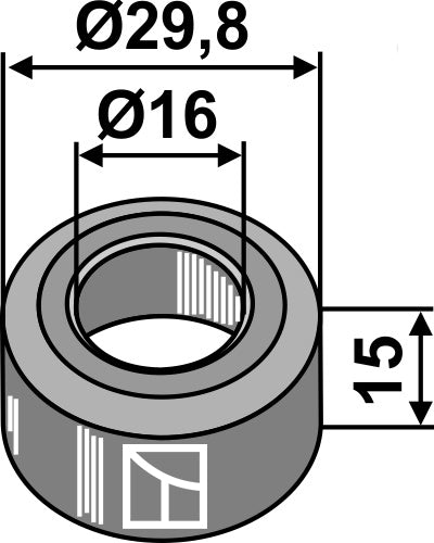 Foring Ø29,8x15xØ16