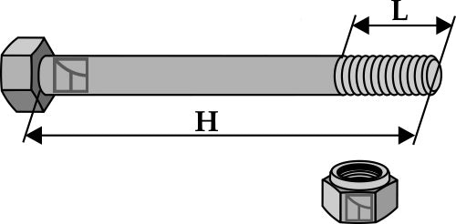 Bolt M12 x 1,75 - 8,8