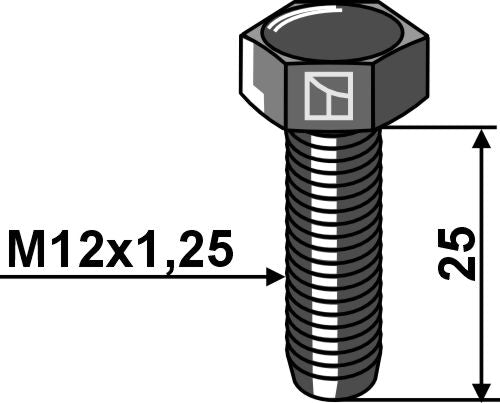 Sekskantbolt M12x1,25x25