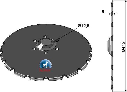 Såmaskinskive Ø410x5