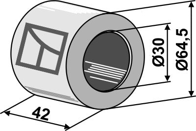 Lager i hardtre - Ø30 mm