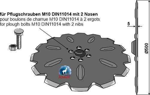 skjæreblad for plog Ø500x5