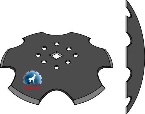 Hakket skive Ø300x3