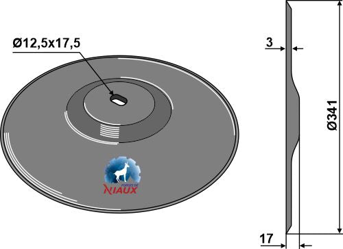 Såmaskinskive Ø341x3