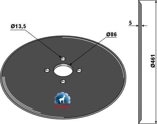 Såmaskinskive Ø461x5
