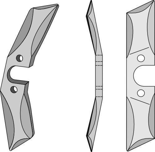 Roterende jordfreserblad - venstre