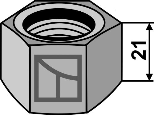 Mutter M 27 x 3 for firkantet aksel