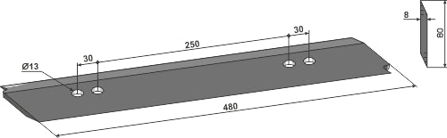 Kniv for hakkeruller 480