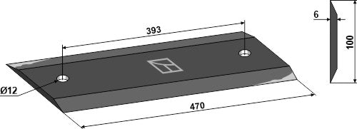Kniv for hakkeruller 470