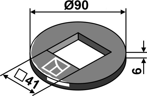 Kalibreringsskive Ø90x6x41