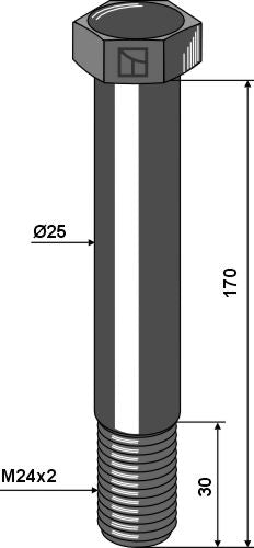 Bolt M24x2 - 10,9
