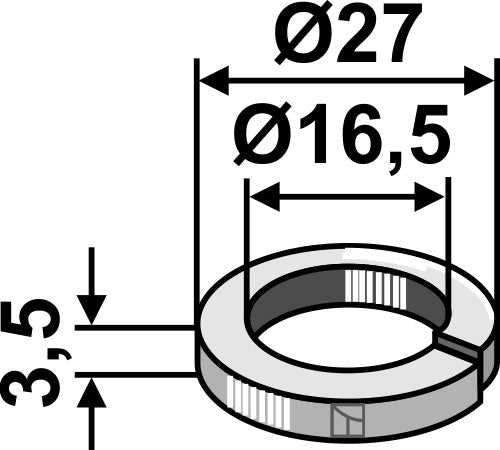 Skive Ø27x3,5xØ16,5