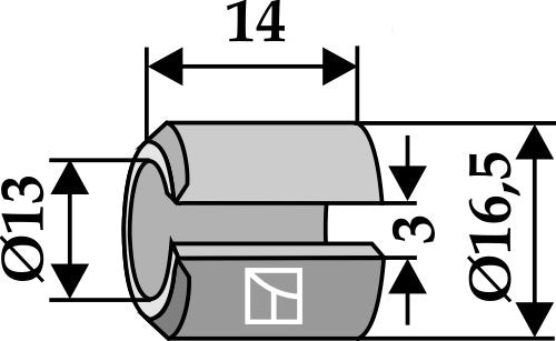 Klembøssing 14xØ13xØ16,5
