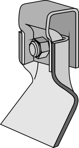 Slagmontert med holder og bolt