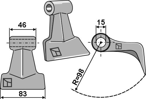 Beskjæringshammer 83x45,5mm