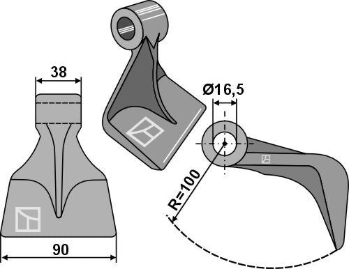 Beskjæringshammer 90x38mm