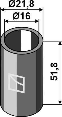 Bøssing 51,8xØ16xØ21,8
