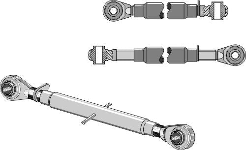 Toppstag med herdet strekkstang M27x3