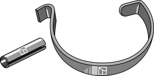 Fjær og fjærpinne for lagerskål