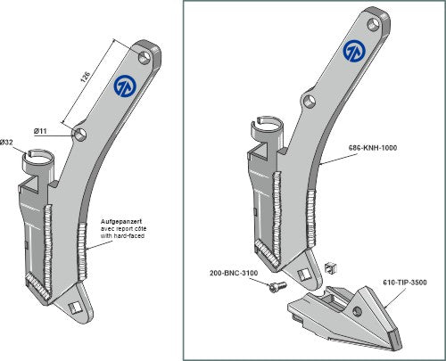 Adapter for frøåpner