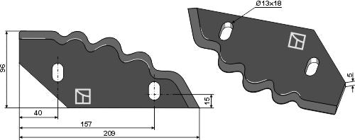 Fôrblanderkniver, høyre
