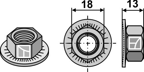 Sekskantmutter - M12x1,75