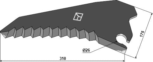 Ensilasjekniv 310 mm