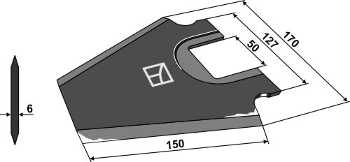 Ensilasjekniv 150 mm