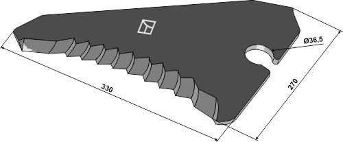 Ensilasjekniv 330 mm