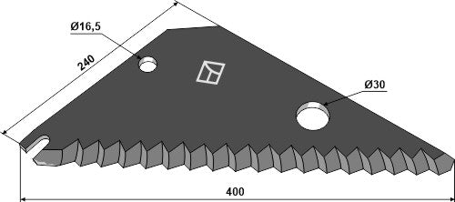 Ensilasjekniv 400 mm
