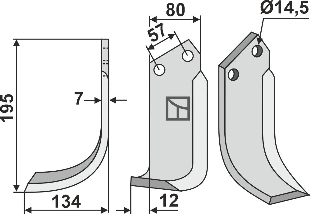 Blad 195x80mm, venstre