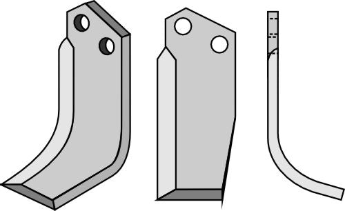 Blad 120x50mm, høyre