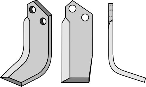 Blad 142x50mm, høyre