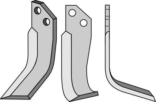 Blad 165x60mm, høyre