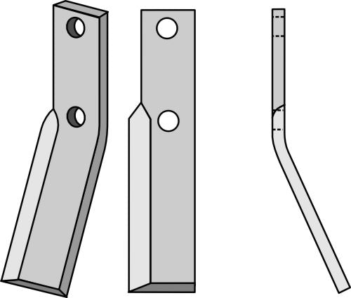 Roterende tind 245x35mm, høyre