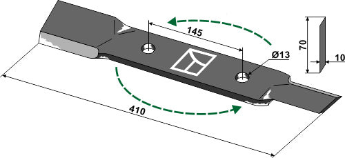 Flytteblad 410 mm - venstre