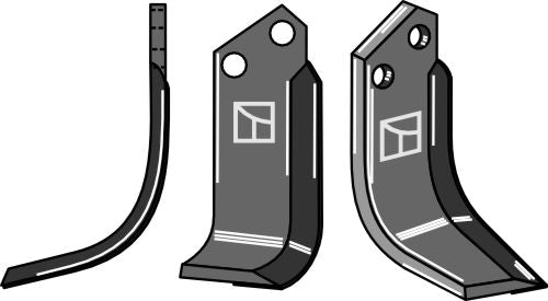 Blad 185x90mm, venstre - hardmetallbelagt