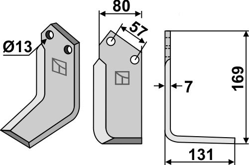 Blad 169x80mm, høyre
