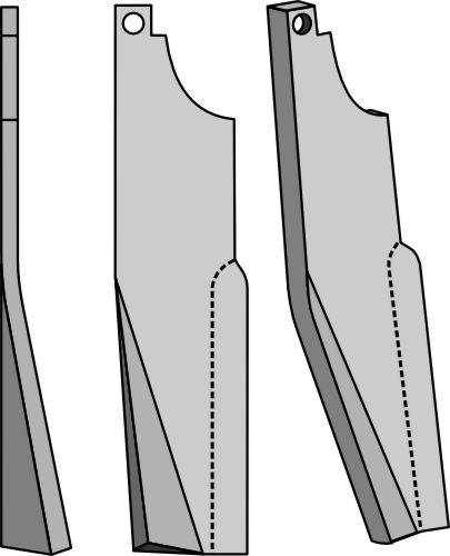 Roterende tind 290x60mm, venstre