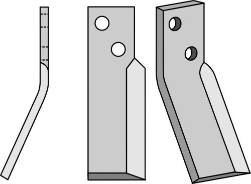 Roterende tind 167x60mm, venstre