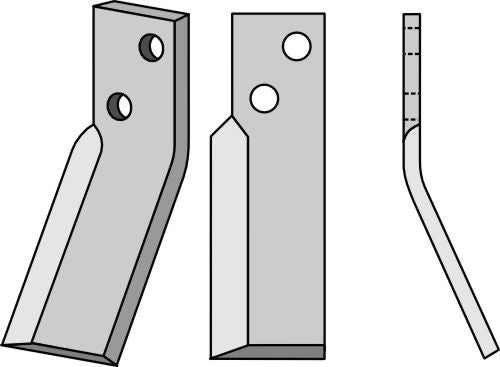 Roterende tind 167x60mm, høyre