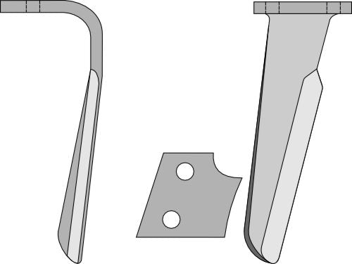 Tind for rotorharver 270 mm, høyre