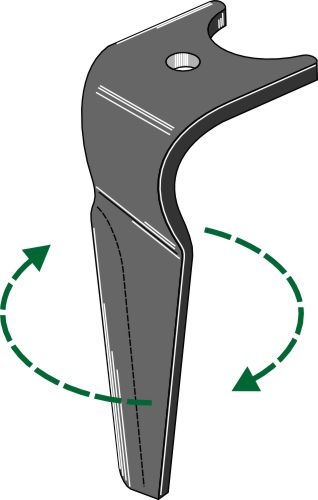 Tind for rotorharver 330 mm, høyre