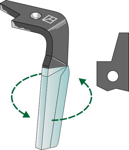 Tind for rotorharver (DURAFACE) 300 mm, venstre